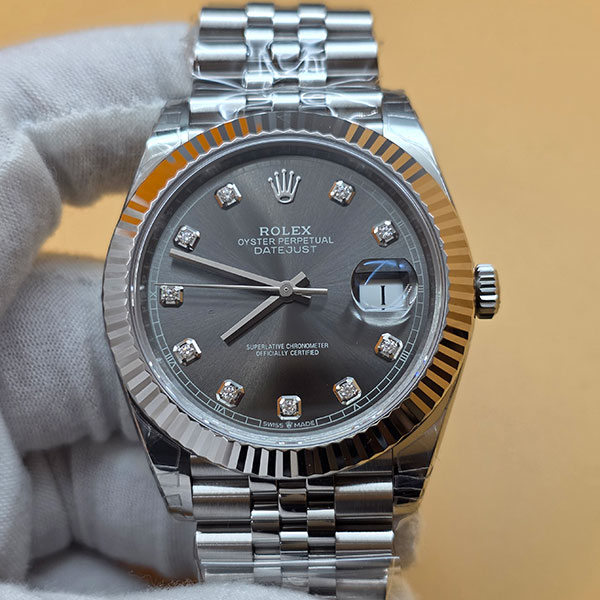 【VS工場】ロレックスコピー M126334-0006 デイトジャスト 41mm グレー 好評腕時計